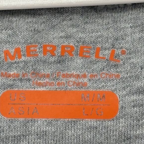 MERRELL Sweatshirt Medium Gray Fleece Pullover Hoodie Outdoor Hike on Merrell - Picture 3 of 7